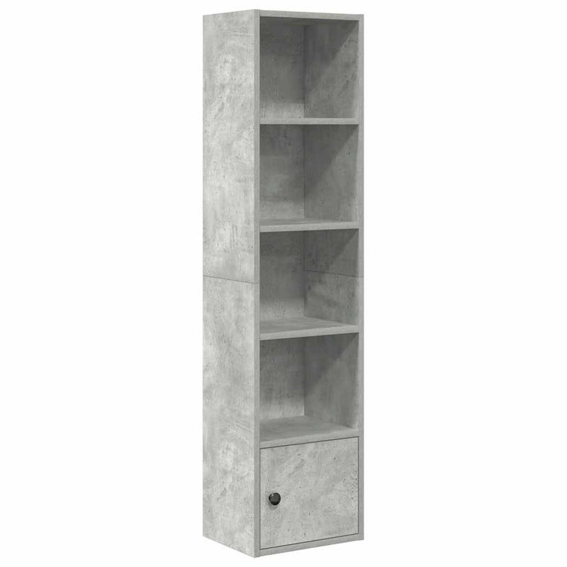 vidaXL betonszürke szerelt fa könyvespolc 31x24x127 cm