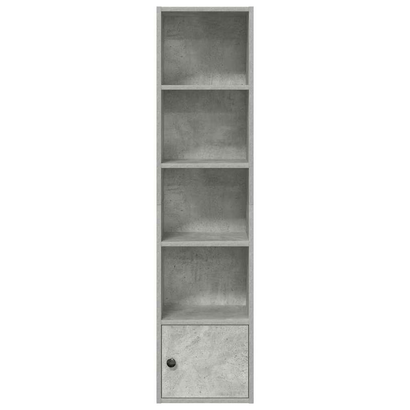 vidaXL betonszürke szerelt fa könyvespolc 31x24x127 cm