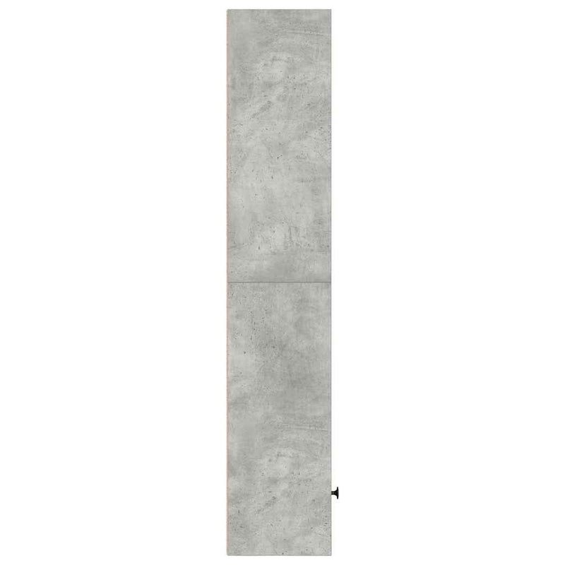vidaXL betonszürke szerelt fa könyvespolc 31x24x127 cm