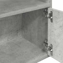 vidaXL betonszürke szerelt fa könyvespolc 31x24x127 cm