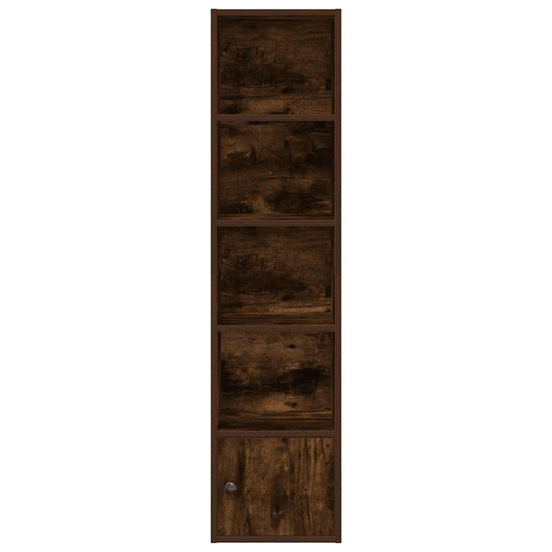 vidaXL füstös tölgy színű szerelt fa könyvszekrény 31x24x127 cm