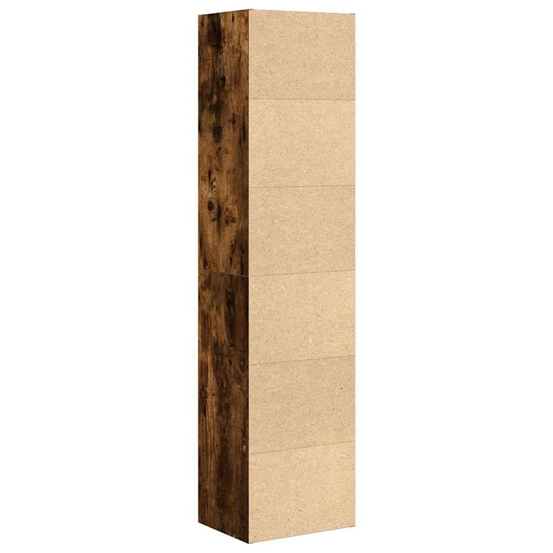 vidaXL füstös tölgy színű szerelt fa könyvszekrény 31x24x127 cm