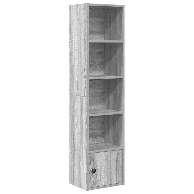 vidaXL szürke sonoma színű szerelt fa könyvespolc 31x24x127 cm