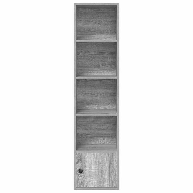vidaXL szürke sonoma színű szerelt fa könyvespolc 31x24x127 cm