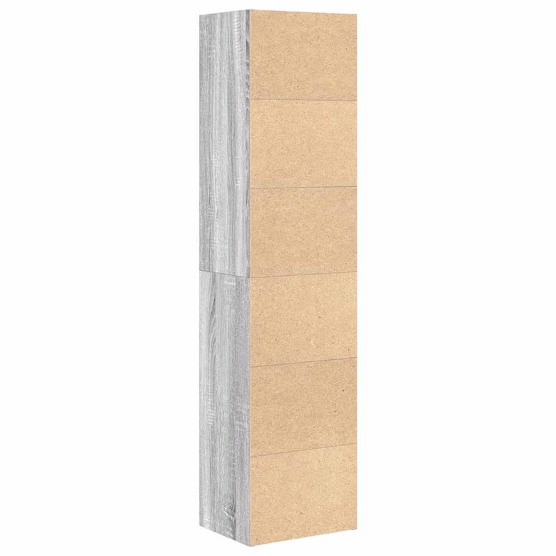 vidaXL szürke sonoma színű szerelt fa könyvespolc 31x24x127 cm