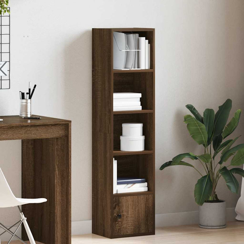 vidaXL barna tölgy színű szerelt fa könyvespolc 31x24x127 cm
