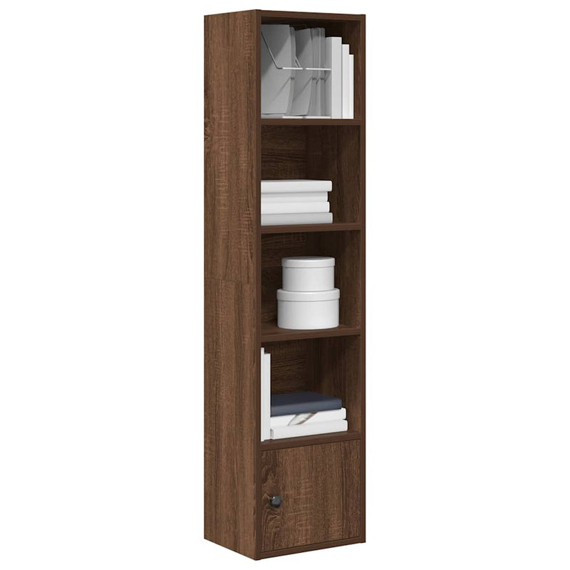 vidaXL barna tölgy színű szerelt fa könyvespolc 31x24x127 cm