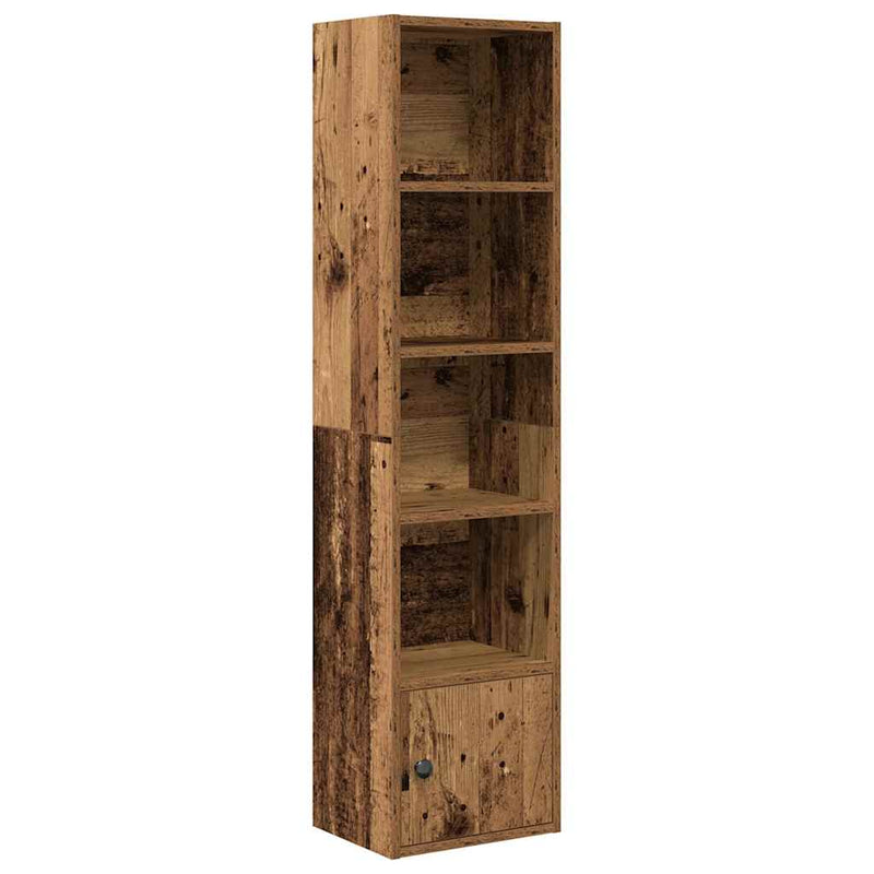 vidaXL antik fa színű szerelt fa könyvszekrény 31x24x127 cm