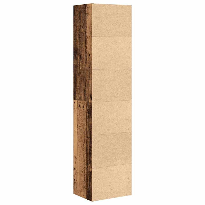 vidaXL antik fa színű szerelt fa könyvszekrény 31x24x127 cm