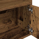 vidaXL antik fa színű szerelt fa könyvszekrény 31x24x127 cm