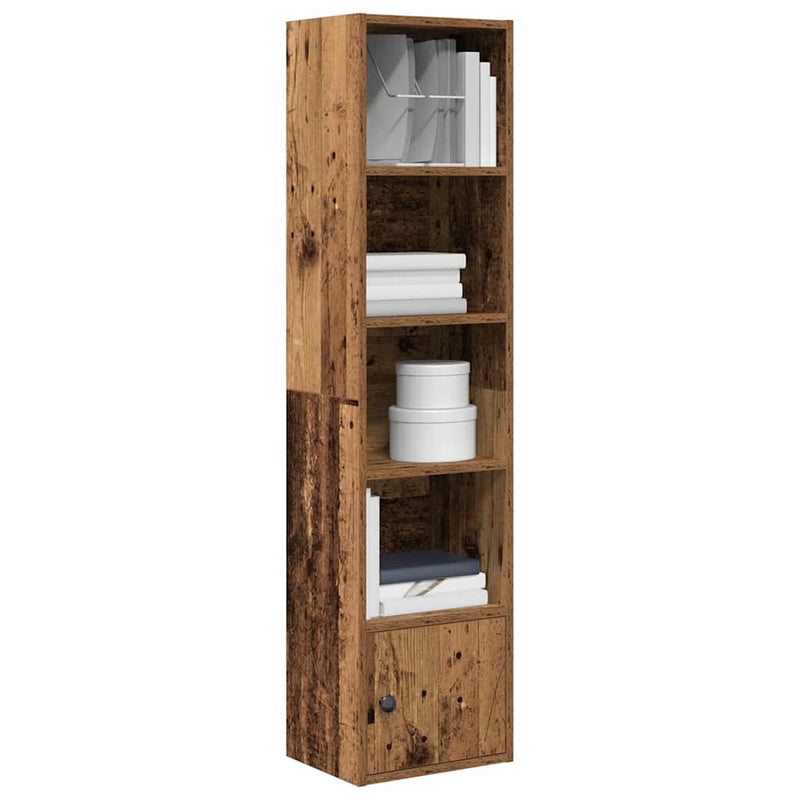 vidaXL antik fa színű szerelt fa könyvszekrény 31x24x127 cm