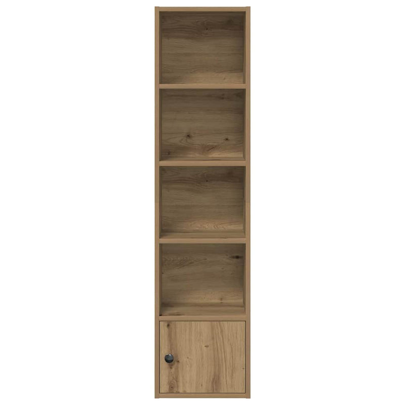 vidaXL kézműves tölgy színű szerelt fa könyvespolc 31x24x127 cm