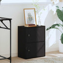 vidaXL Könyvespolc fekete tölgy 40x24x52 cm gépesített fa