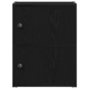 vidaXL Könyvespolc fekete tölgy 40x24x52 cm gépesített fa