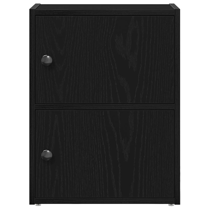 vidaXL Könyvespolc fekete tölgy 40x24x52 cm gépesített fa
