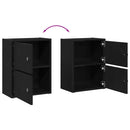 vidaXL Könyvespolc fekete tölgy 40x24x52 cm gépesített fa