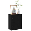 vidaXL Könyvespolc fekete tölgy 40x24x52 cm gépesített fa