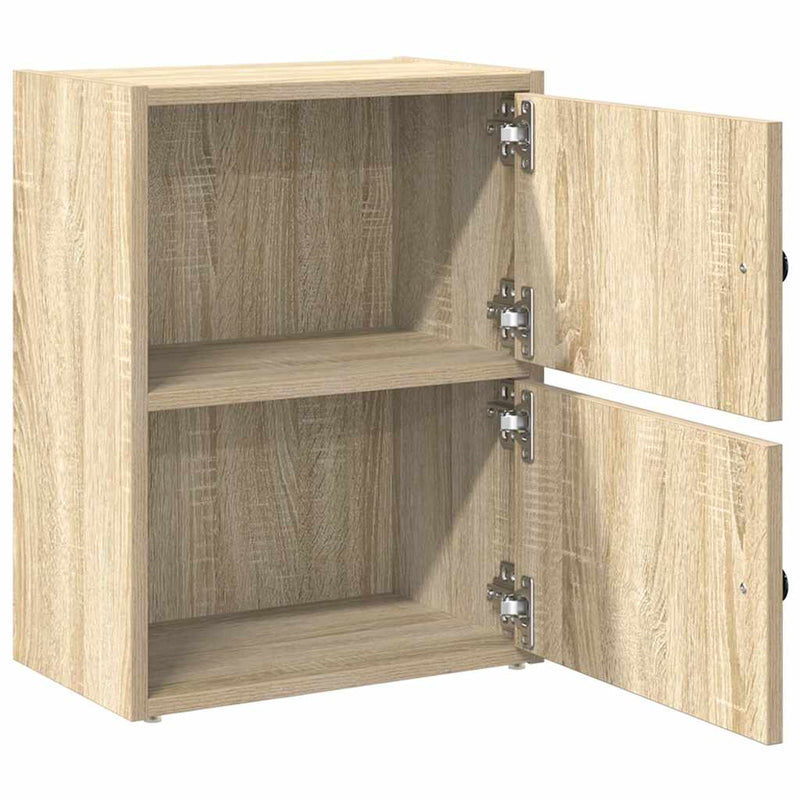 vidaXL sonoma tölgy színű szerelt fa könyvszekrény 40x24x52 cm