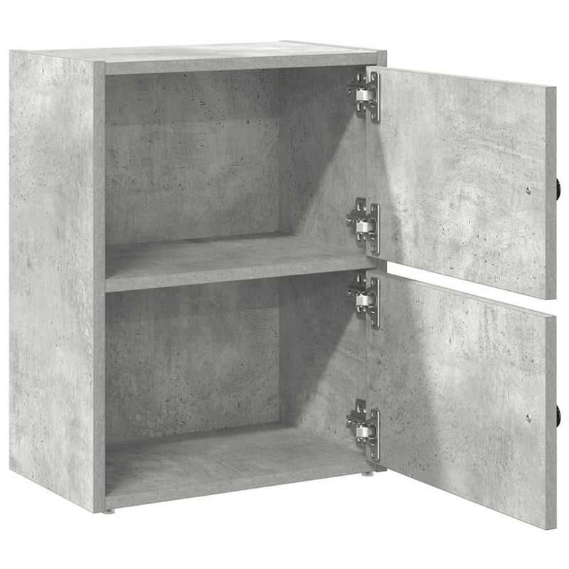 vidaXL betonszürke szerelt fa könyvespolc 40x24x52 cm