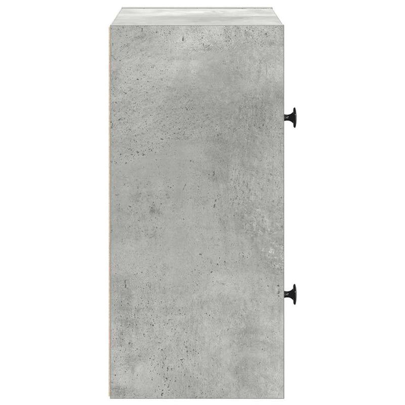 vidaXL betonszürke szerelt fa könyvespolc 40x24x52 cm