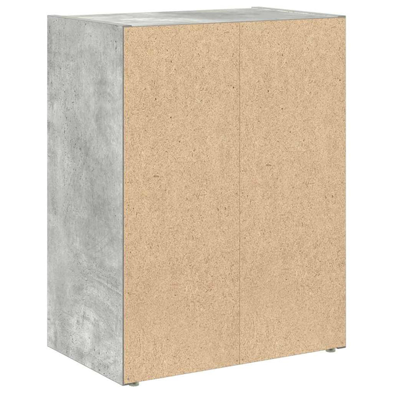 vidaXL betonszürke szerelt fa könyvespolc 40x24x52 cm