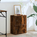 vidaXL füstös tölgy színű szerelt fa könyvszekrény 40x24x52 cm