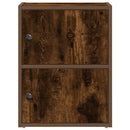 vidaXL füstös tölgy színű szerelt fa könyvszekrény 40x24x52 cm
