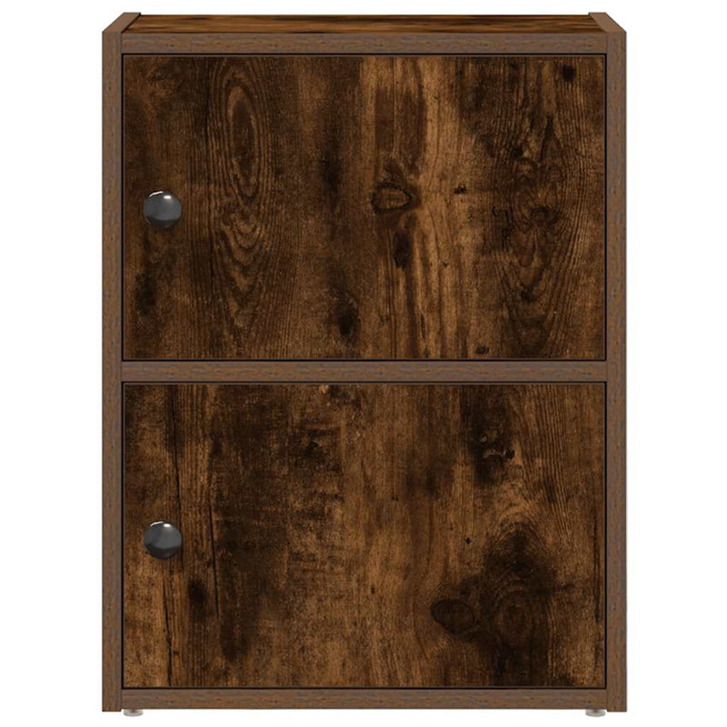 vidaXL füstös tölgy színű szerelt fa könyvszekrény 40x24x52 cm