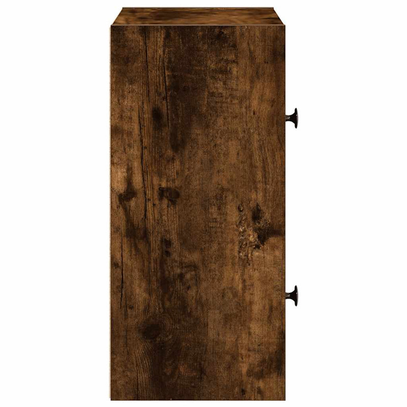 vidaXL füstös tölgy színű szerelt fa könyvszekrény 40x24x52 cm