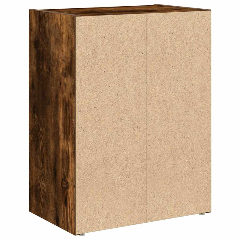 vidaXL füstös tölgy színű szerelt fa könyvszekrény 40x24x52 cm
