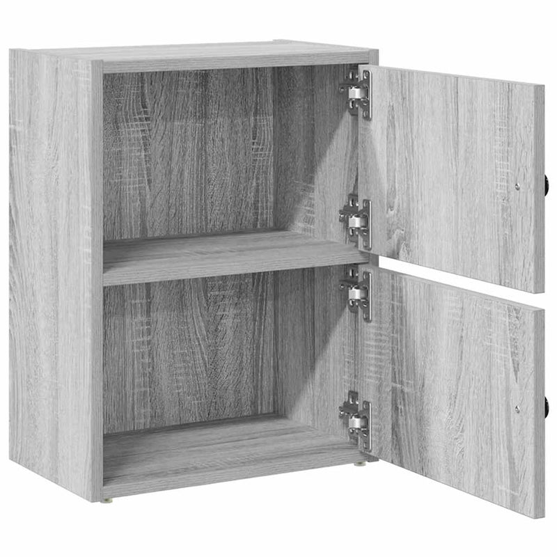 vidaXL szürke sonoma színű szerelt fa könyvespolc 40x24x52 cm