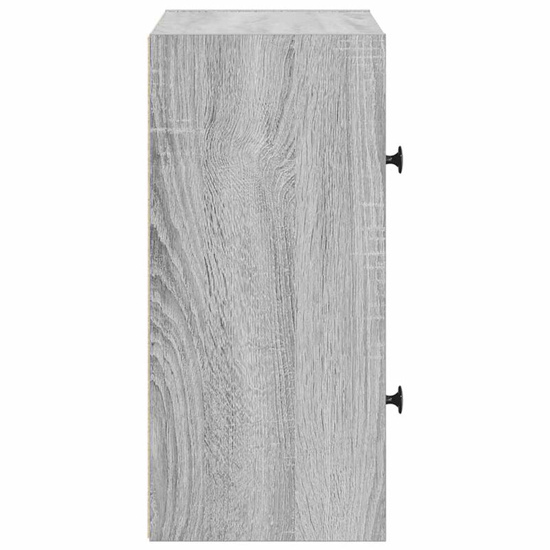 vidaXL szürke sonoma színű szerelt fa könyvespolc 40x24x52 cm