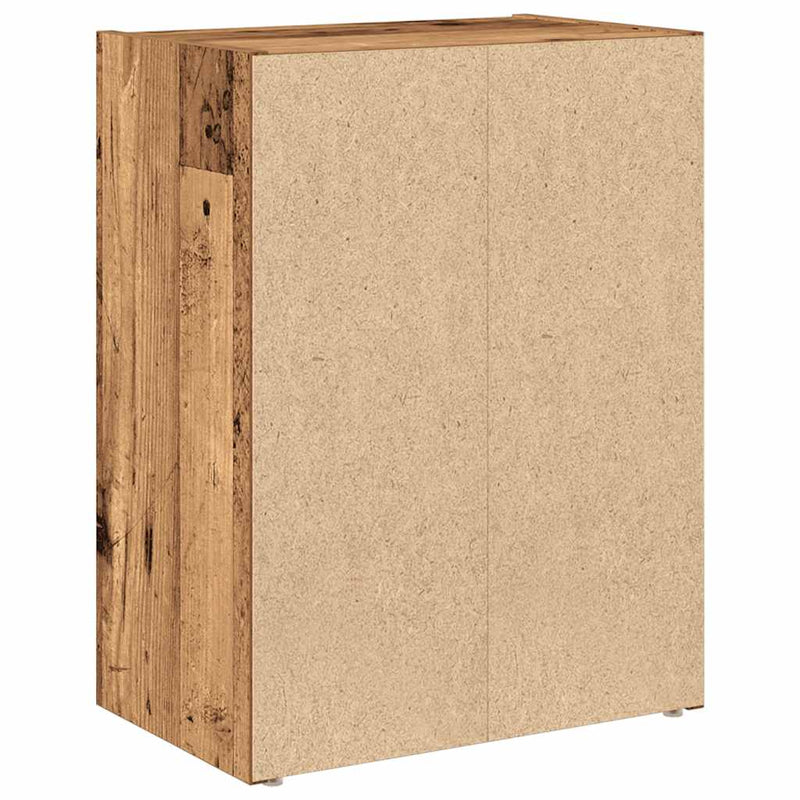 vidaXL antik fa színű szerelt fa könyvespolc 40x24x52 cm