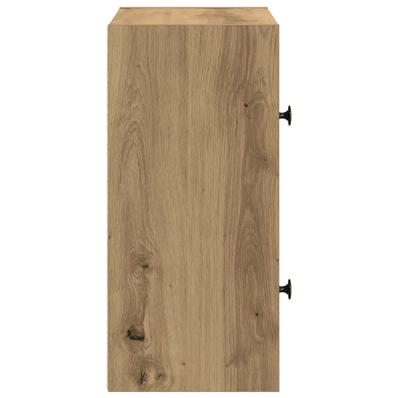 vidaXL kézműves tölgy színű szerelt fa könyvespolc 40x24x52 cm