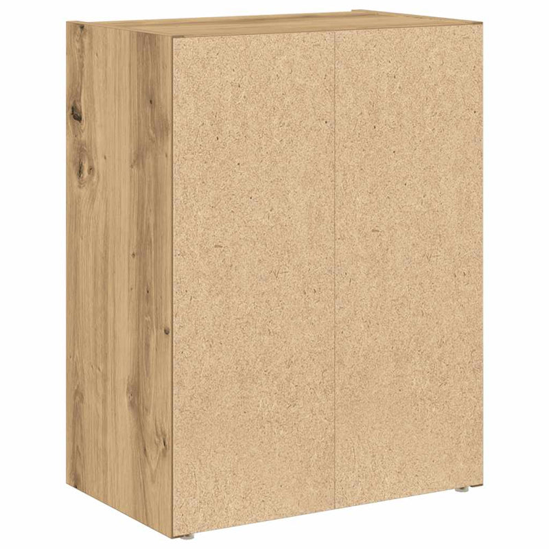 vidaXL kézműves tölgy színű szerelt fa könyvespolc 40x24x52 cm