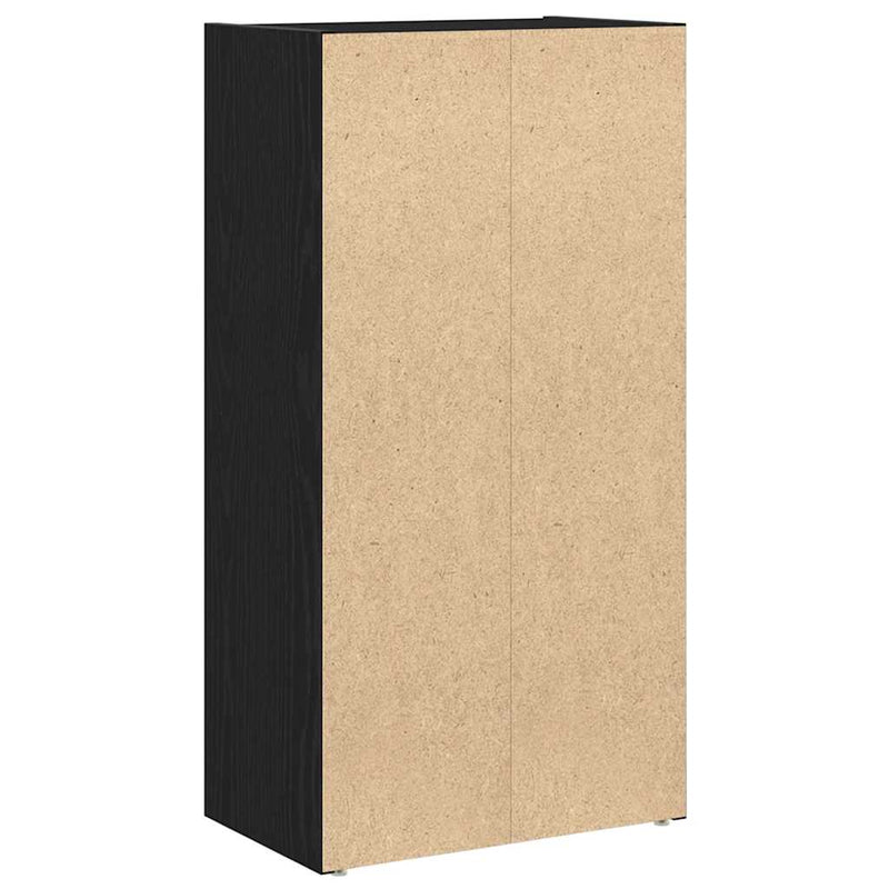 vidaXL Könyvespolc fekete tölgy 40x24x77 cm Gépesített fa