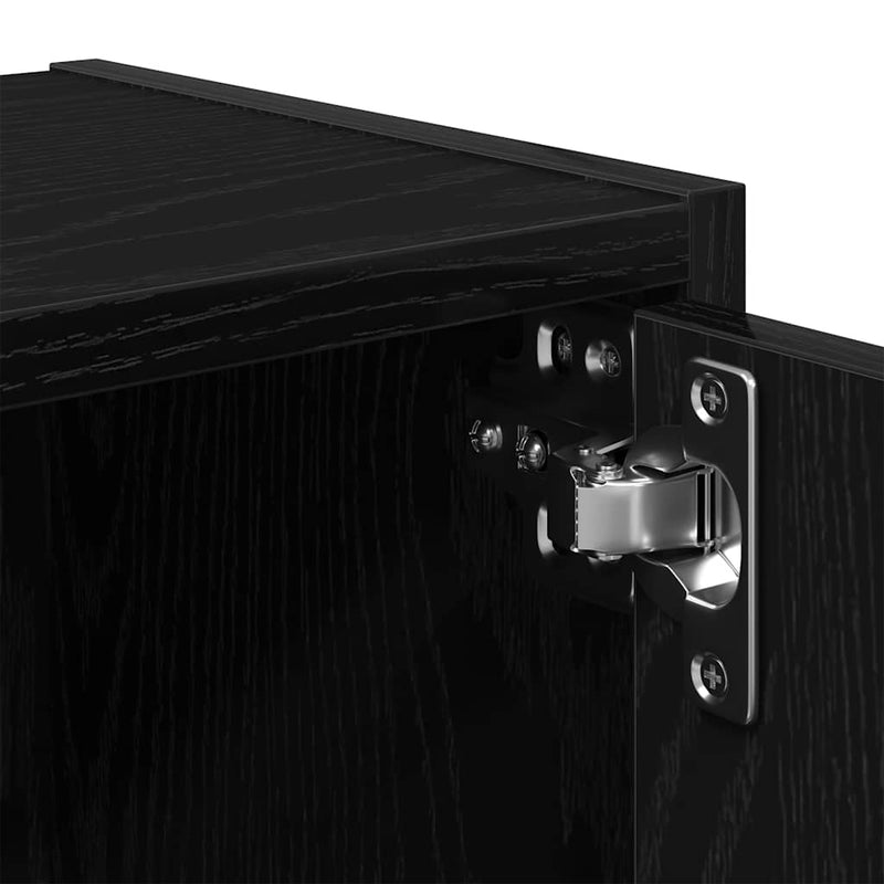 vidaXL Könyvespolc fekete tölgy 40x24x77 cm Gépesített fa