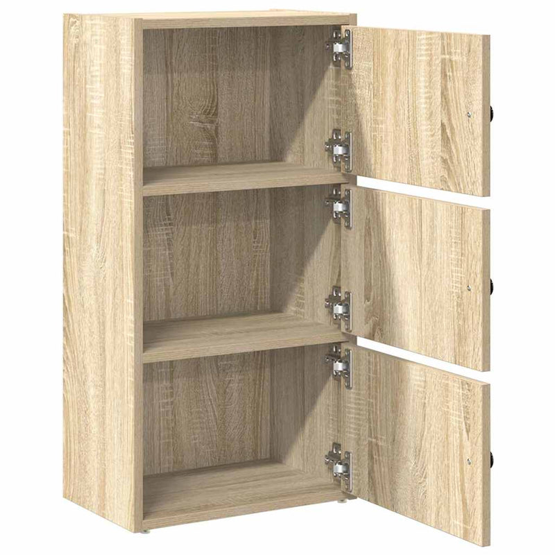vidaXL sonoma tölgy színű szerelt fa könyvszekrény 40x24x77 cm