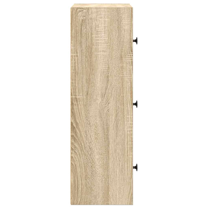 vidaXL sonoma tölgy színű szerelt fa könyvszekrény 40x24x77 cm