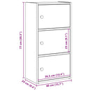 vidaXL sonoma tölgy színű szerelt fa könyvszekrény 40x24x77 cm