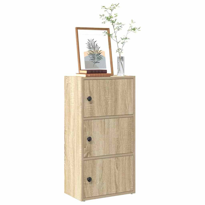vidaXL sonoma tölgy színű szerelt fa könyvszekrény 40x24x77 cm
