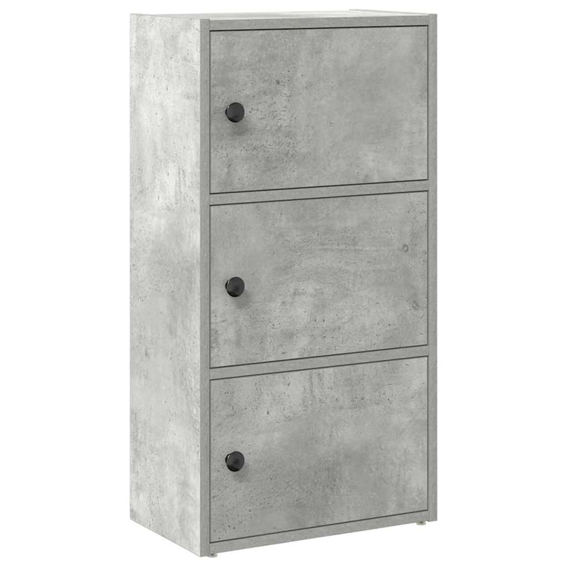 vidaXL betonszürke szerelt fa könyvespolc 40x24x77 cm