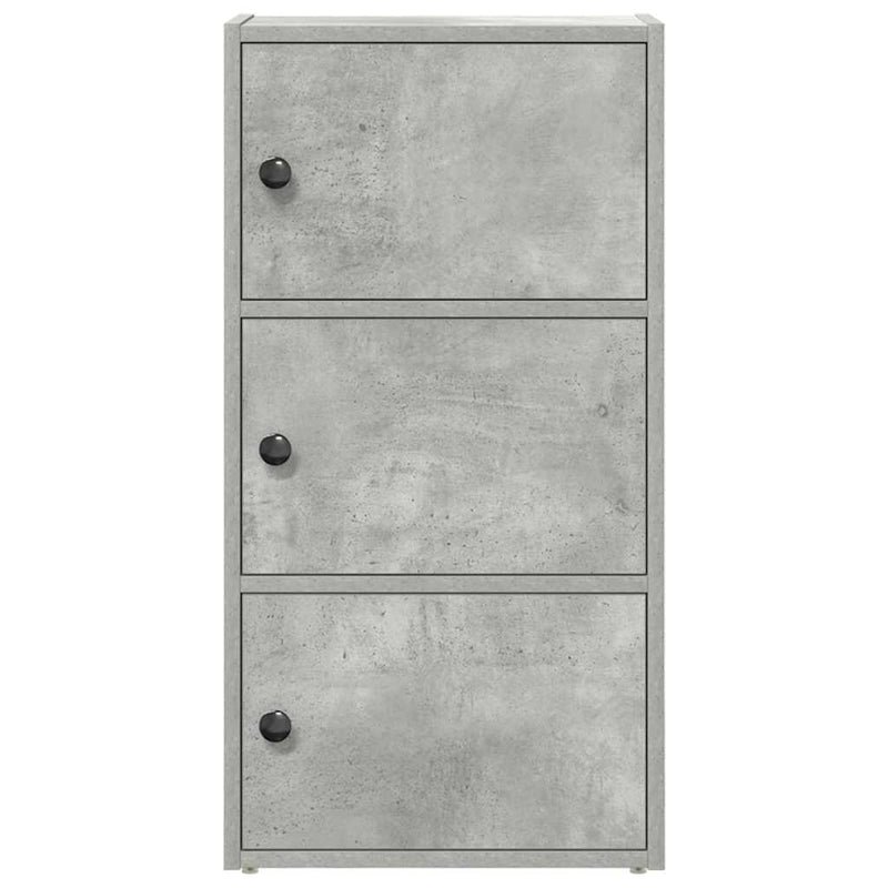 vidaXL betonszürke szerelt fa könyvespolc 40x24x77 cm