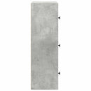 vidaXL betonszürke szerelt fa könyvespolc 40x24x77 cm