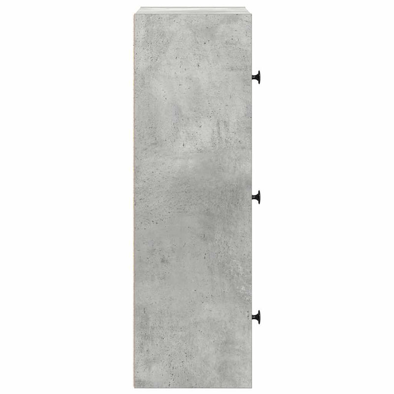 vidaXL betonszürke szerelt fa könyvespolc 40x24x77 cm