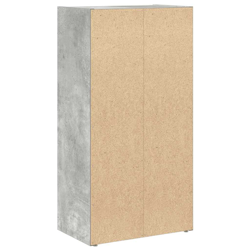 vidaXL betonszürke szerelt fa könyvespolc 40x24x77 cm