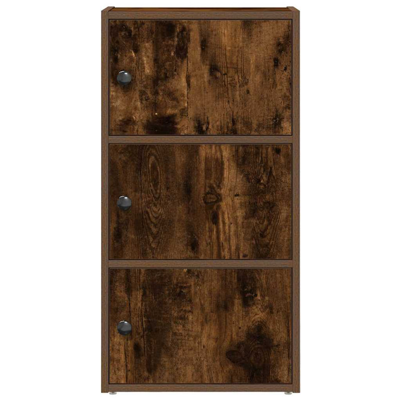 vidaXL füstös tölgy színű szerelt fa könyvespolc 40x24x77 cm