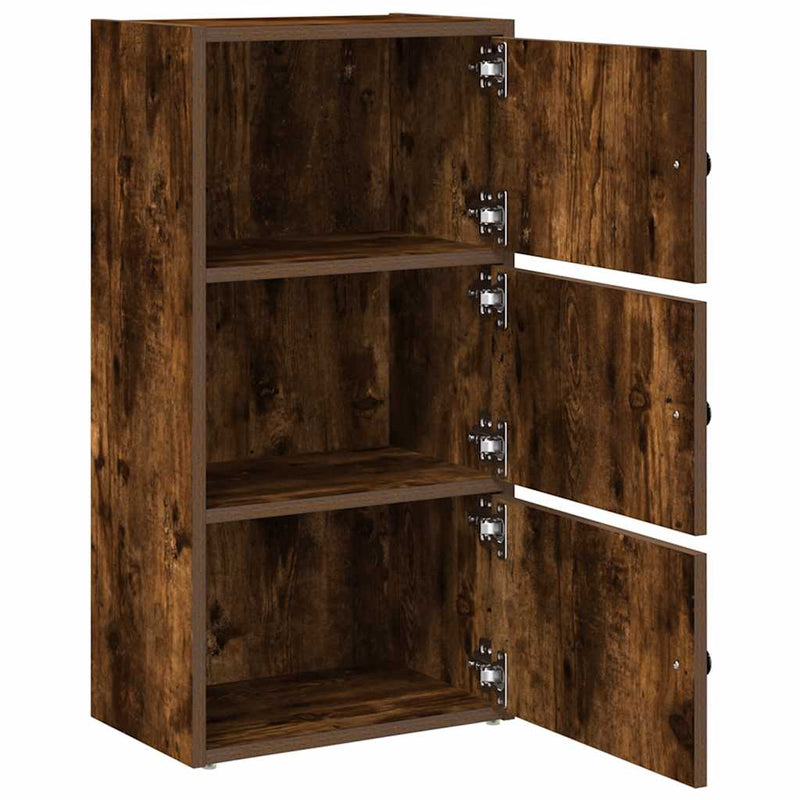 vidaXL füstös tölgy színű szerelt fa könyvespolc 40x24x77 cm