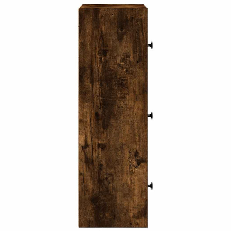 vidaXL füstös tölgy színű szerelt fa könyvespolc 40x24x77 cm