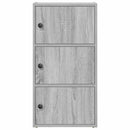 vidaXL szürke sonoma színű szerelt fa könyvespolc 40x24x77 cm